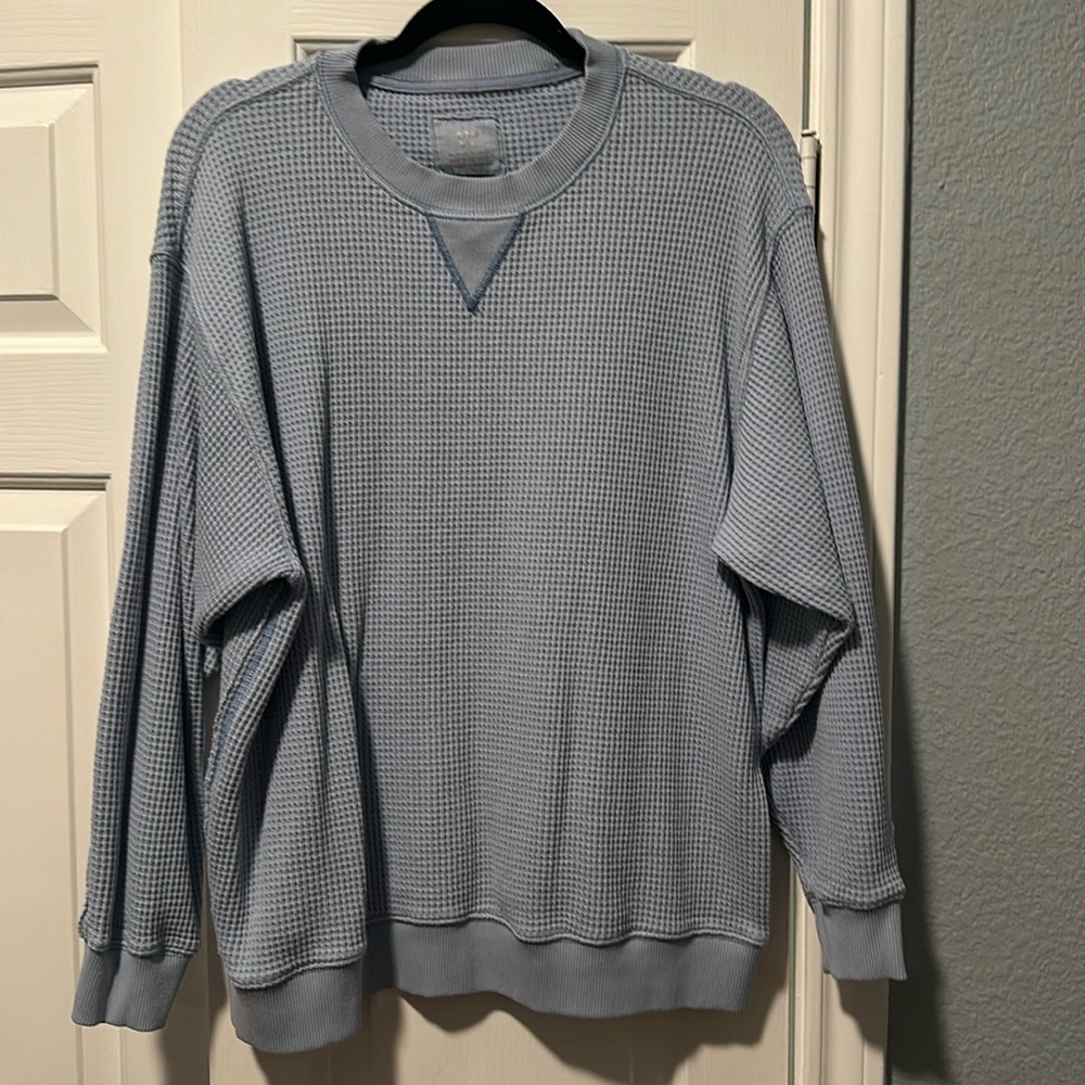 aerie waffle knit crewneck